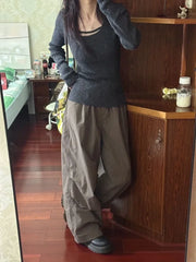 Bxoxo Sexy Hollow Solid Sweater Women Y2k Aesthetic Slim Fit Knitted Harajuku Jumper All Match Korean Sexy Pullover Female Knitwear