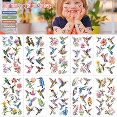 BXOXO 10pcs/set Hummingbird Tattoo Sticker Daily Body Decoration Temporary Tattoo Stickers
