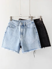 BXOXO Basic Washed Denim Shorts