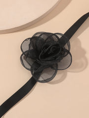 BXOXO Vintage Lace Black Flower Choker Necklace For Women Gothic Strap Clavicle Chain Collar Rock Party Jewelry