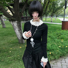 BXOXO Harajuku Sweater Women Slim Patchwork Y2k Fairycore Sweet Cardigan Winter Knit Sweater Coats Aesthetic Japanese 2000s