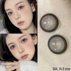 BXOXO 1 Pair Dark Lenses Korean Style Colored Contact Lenses Myopia Lenses Black Lenses Fog Pearl Lens High Quality