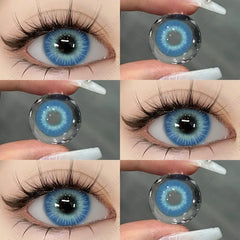 BXOXO 1Pair Colored Contact Lenses for Eyes Fast Delivery Brown Lenses Gray Pupils Lens Green Eye Lenses Blue Eye Lens Yearly