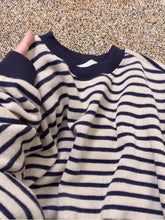 Bxoxo Retro Striped Sweatshirt Women Autumn Warm Long Sleeve O Neck Knitted Pullover Korean Loose All-Match Preppy Hoodie Female New