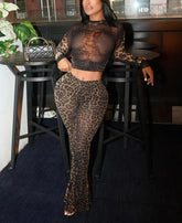 BXOXO Popular Printed Women 2 Piece Set Fall Hipster Matching Outfits Long Sleeve O-neck Tees+High Waist Pants Lady New Clubwear