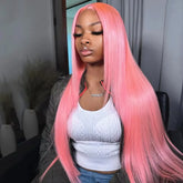 BXOXO Bone Straight 13x6 HD Light Pink Lace Front Wigs 100% Human Hair For Women Brazilian 613 Color 13x4 Lace Frontal Wig Pre Plucked