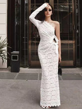 Bxoxo Sexy Slash Neck Lace Dress for Women Y2K Fashion Hollow Out Slim Midi Dress Femme Chic Tight Backless Party Night Vestidos Mujer