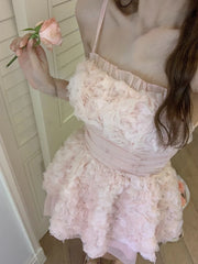 BXOXO Pink Sweet Y2k Mini Dress women SummerCasual Elegant Sleeveless Short Party Dress Slim One Piece Dress Korean Fashion Chic