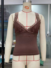 BXOXO Women Summer y2k Fairy Grunge Short Sleeve Crop Tops V Neck Lace Trim Patchwork Slim Fit T-Shirt Low Cut Tee Streetwear