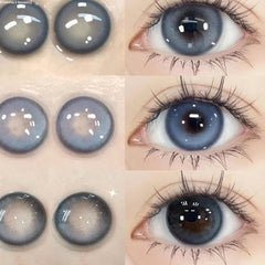 BXOXO 1 Pair Blue Contact Lenses For Eye Comestic Natual Pupil Eye Color Lens Myopia Student Colored Cosmetics