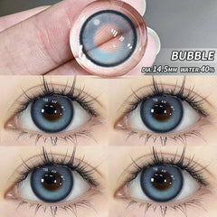 BXOXO 1pair Eye Contacts Lense Color Contact Lenses for Eyes Natural Gray Contact Lens Yearly Fashion Beauty Makeup EyeLenses