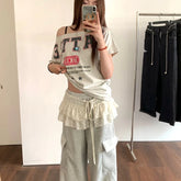 Bxoxo Korean Style Mini Skirts Women Harajuku Sweet Lace Up Short Skirts Cute High Waist Y2k Streetwear Black Ruffle Skirt