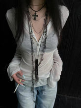 BXOXO Hooded T Shirt Women Clothes Long Sleeve See Through Slim 2000s Clothes Y2k Tees Female Clothing Chic Spring Tops Korean