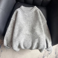 Bxoxo Autumn Soft Knit Sweaters for Women Winter Thick Warm Loose O Neck Pullover Bf Fashion Casual Simple Solid Jumpers New