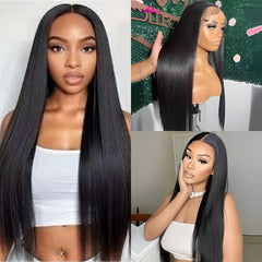 BXOXO 200 Density Brazilian 40 Inch Bone Straight 5x5 Lace Closure Ready To Wear Human Hair Wigs 13x4 lace Front Closure Wigs