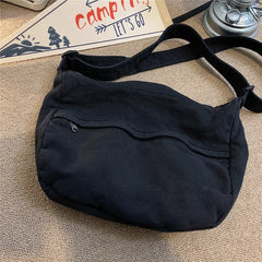 BXOXO Men Crossbody Bags Retro Cargo Harajuku Shoulder All-match Large Capacity Satchels School Casual Canvas Bag Japan Style Handbag