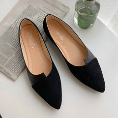 BXOXO Women Shoes Fashion Splice Color Mule Flats Pointed Toe Ballerina Ballet Flat Slip on Shoe Zapatos Mujer Loafers Size 35-41