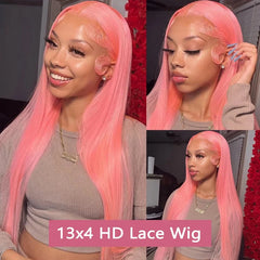 BXOXO Bone Straight 13x6 HD Light Pink Lace Front Wigs 100% Human Hair For Women Brazilian 613 Color 13x4 Lace Frontal Wig Pre Plucked
