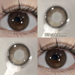BXOXO New Brown Contact Lenses Beauty Fashion Pupils Eye Color Lenses for Myopia Prescription Colored Contact Lenses 2pc