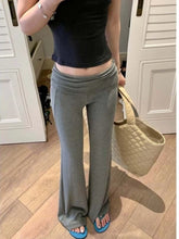 Bxoxo Gray High Waist Basic Flared Pants Solid Color Jogging Fitness Yoga Trousers Slim Korean Fashion Casual Streetwear Lady