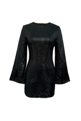 BXOXO - Sequins Flares Sleeve Dress