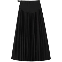 Bxoxo Maternity dress Pleated Thick Warm Maternity Skirts Elastic Waist Belly Casual Clothes for Pregnant Women Clothing Pregnancy