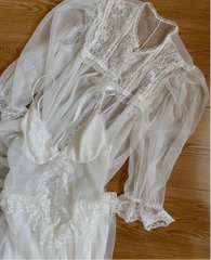 BXOXO Autumn White Fairy Vintage Sweet Dress Women Mesh Lace Sexy Casual Korean Dress Female Patchwork Designer Princess Dresses