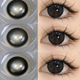 2Pcs Black Large Diameter Color Contact Lenses for Eyes Beauty Pupil Makeup Lens Yearly Natural with Myopia Diopter New