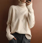 Bxoxo New UZZDSS High Necked Cashmere Plain Sweater Pullovers