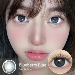 BXOXO -1 Pair Yearly Use Blue Natural Contact Lenses for Eyes Beauty Color Spectacle Lens Comestic Pupil Color Lens Eyes 14.5mm