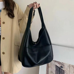 BXOXO Large Capacity Tote Bag Women's New Trendy Shoulder Bag Simple and Versatile Commuter Bag Fashion Trendy Student Classroom Bag