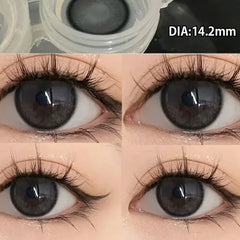 BXOXO 1 Pair High Quality Color Contact Lenses with Diopter Myopia Eyes Contacts Lens Beauty Pupil Makeup Yearly