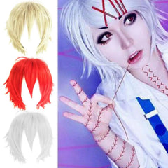 BXOXO Synthetic Wig Cosplay Wig Men's Cosplay Wigs Anime Wig Set Cosplay Upturned Short Hair Women Party Hairpiece
