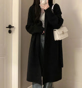 Bxoxo Autumn Knit Cardigan Sweaters Women Fashion Streetwear Loose Soft Casual Sweater Coat Female Elegant Office Lady Midi Cardigan