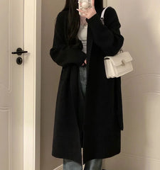 Bxoxo Autumn Knit Cardigan Sweaters Women Fashion Streetwear Loose Soft Casual Sweater Coat Female Elegant Office Lady Midi Cardigan