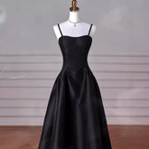 BXOXO New And Simple Evening Dress For Women Stain Spaghetti Strap V-neck Elegant Sexy Prom Dress For Banquet Vestidos