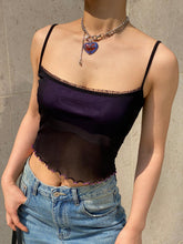 Patchwork Mesh Crop Cami Top