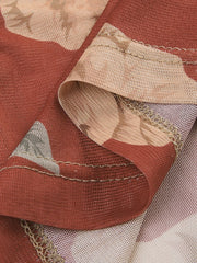 Printed Mesh Crop Cami Top