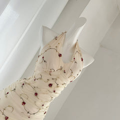 BXOXO - summer inspo Y2k Sexy Halter Stitching Mesh Floral Strapless Dress 2025 Summer Women Fashion Sleeveless Slim Short Dresses Party Club