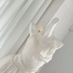 BXOXO - summer inspo French Solid Colour Swinging Collar Slim Dress Women Summer New Sexy Backless Seaside Vacation A-line Fluffy Skirt