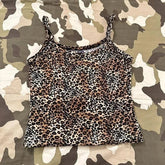 BXOXO Leopard Y2K Sexy Camis Women Clothes Punk Streetwear Slim Aesthetic Crop Top Kpop Casual Emo Girl Sling Vintage Gothic Tank Tops