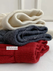 BXOXO Autumn Korean Gentle Elegant Loose 3 Piece Set Women Knitt Heart Button Cardigan+Scarf+Elastic Waist Pleated Skirts Casual Suit