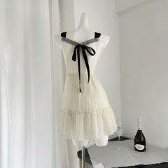 BXOXO - summer inspo Women French Retro Suspender Dress 2025 Summer New Sleeveless Sweet Dresses Elegant Style Mini Dress