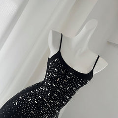 BXOXO - summer inspo Elegant Sleeveless Maxi Dress Women Elegant Fishtail Dresses Summer New Chic Splicing Design Party Suspender Dress Vestidos