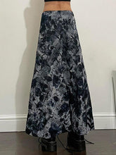 BXOXO - Tie-Dye Print Low-Rise Maxi Skirt