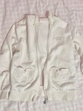 BXOXO Y2k Cute Hoodies Women Winter Clothes Kawaii White Love Streetwear Loose Zip Up Hoodie Korea Sweet Girl 90s Vintage Long Sleeves