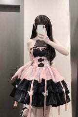 BXOXO - Love God's Promise Sleeveless Multi-layer Ruffle Sweet Elegant Princess Lolita Dress 3 Colors
