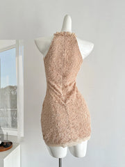 BXOXO Spring French Elegant Luxury Sexy New Mini Dress Women Hollow Out Lace Slim Bag Hip Evening Dress Female Casual Fashion Clothing