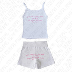 Bxoxo Emo Girls rock Y2K Street Sexy Women's Sleeveless Camisole Top Punk Harajuku aesthetic Hip Hop Grunge Streetwear Women's Shorts