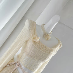 BXOXO - summer inspo Spring/Summer New Spicy Girls Set Irregular Skirt Sweet Long Sleeve Top Women Fashion Beach Style Two-Piece Set